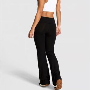 NWOT Victoria Secret LuxBlack Fold Over Flare Leggings